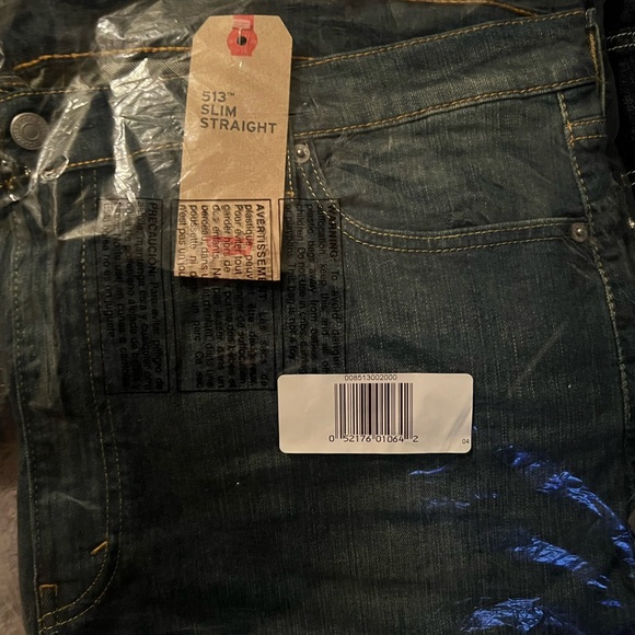 Levi’s, dark blue 513 Slim Straight jeans. NWT 42x30 - Picture 10 of 10